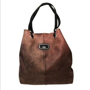UGG Australia Jane Genuine Lamb Fur and Suede Bag